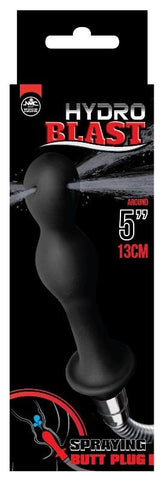Hydro Blast 5" Silicone Douche Black Anal Cleansing